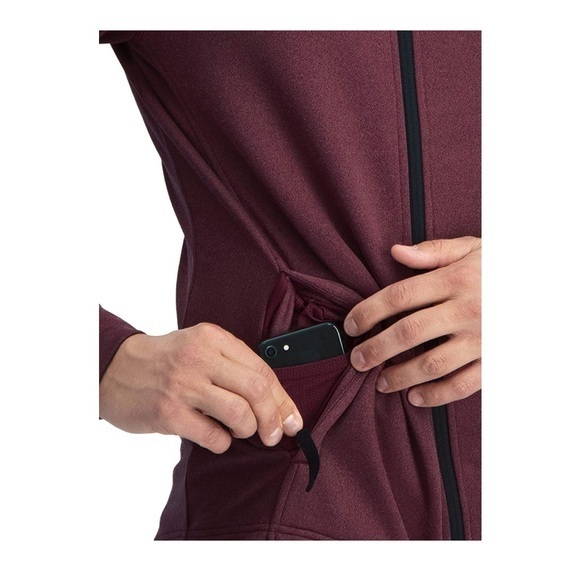 Three Sixty Six Sweatshirts for Men Zip Up Hoodie - Dry Fit Full Zip  Maroon - Picture 4 of 8